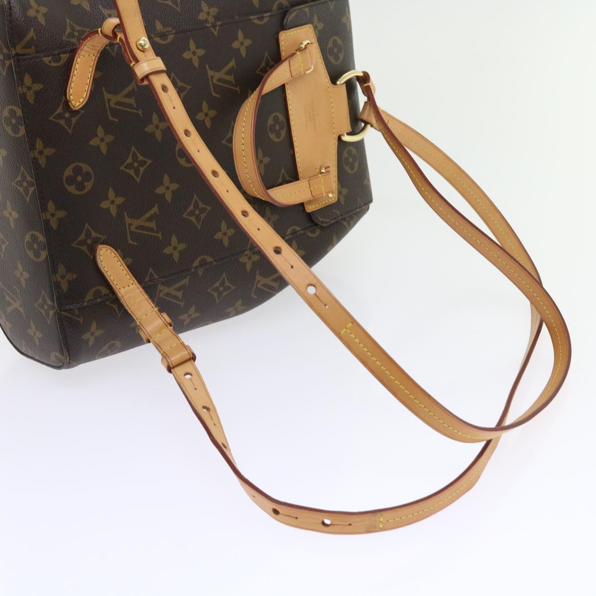 Louis Vuitton Montsouris Brown Canvas Backpack Bag (Pre-Owned)