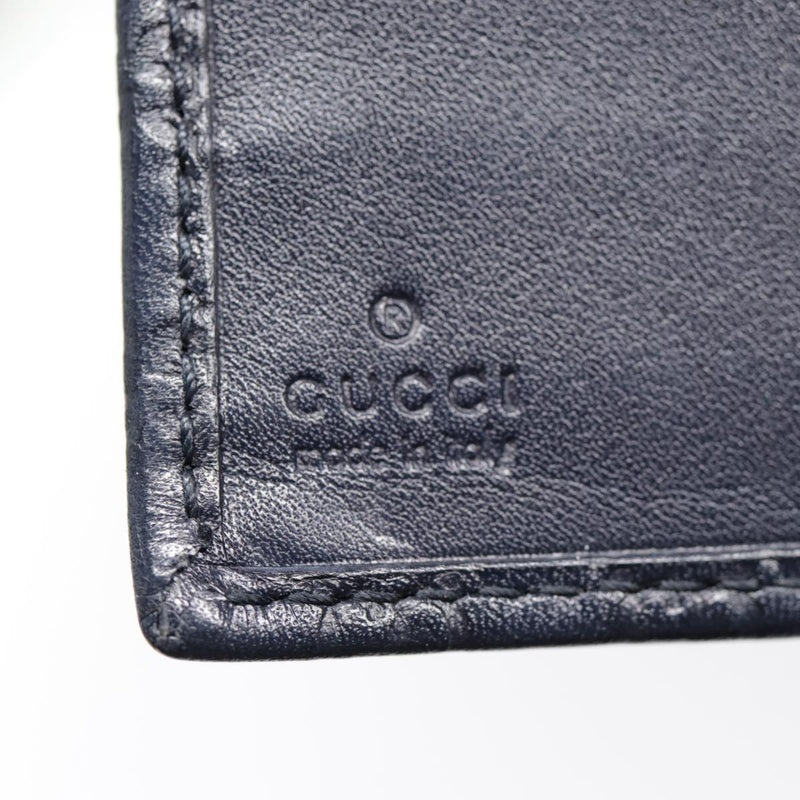 Gucci Guccissima Navy Leather Wallet  (Pre-Owned)