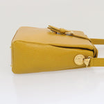 Versace Gianni Yellow Leather Shoulder Bag (Pre-Owned)