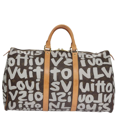 Louis Vuitton Keepall 50 Brown Canvas Travel Bag (Pre-Owned)