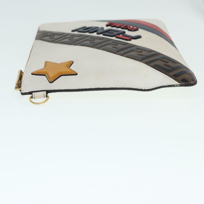 Fendi Beige Leather Clutch Bag (Pre-Owned)