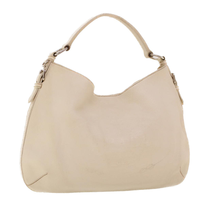 Prada White Leather Shoulder Bag (Pre-Owned)