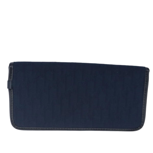 Dior Trotter Navy Canvas Clutch Bag (Pre-Owned)