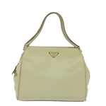 Prada Tessuto Beige Synthetic Handbag (Pre-Owned)