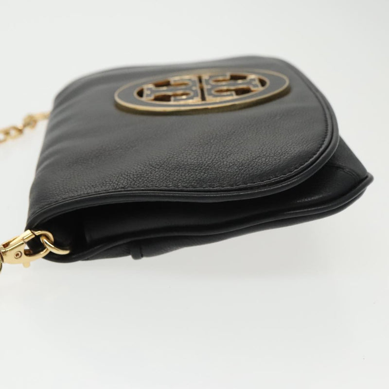 Tory Burch Black Leather Shoulder Bag (Pre-Owned)