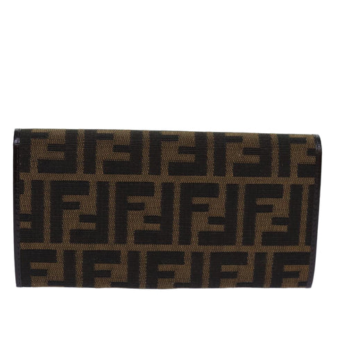 Fendi Zucca Brown Canvas Wallet  (Pre-Owned)