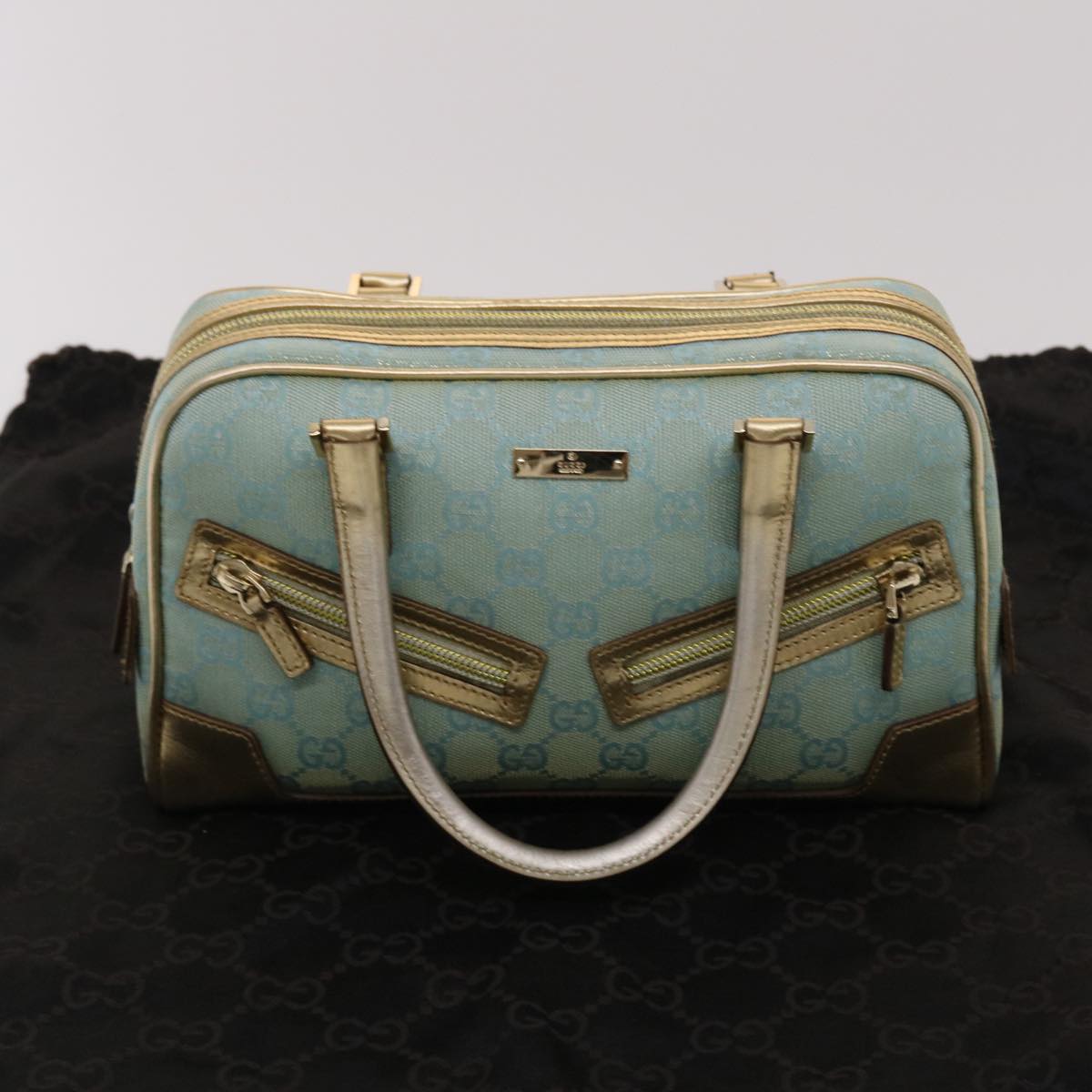 Gucci -- Blue Canvas Handbag (Pre-Owned)