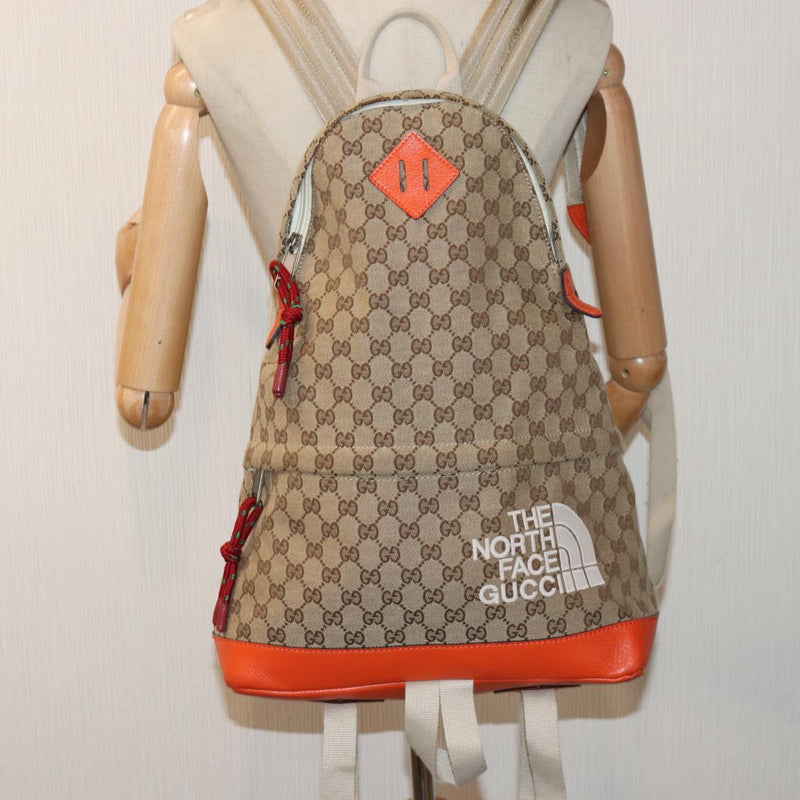 Gucci The North Face X Beige Canvas Backpack Bag (Pre-Owned)