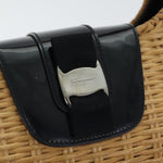 Salvatore Ferragamo Brown Wood Shoulder Bag (Pre-Owned)