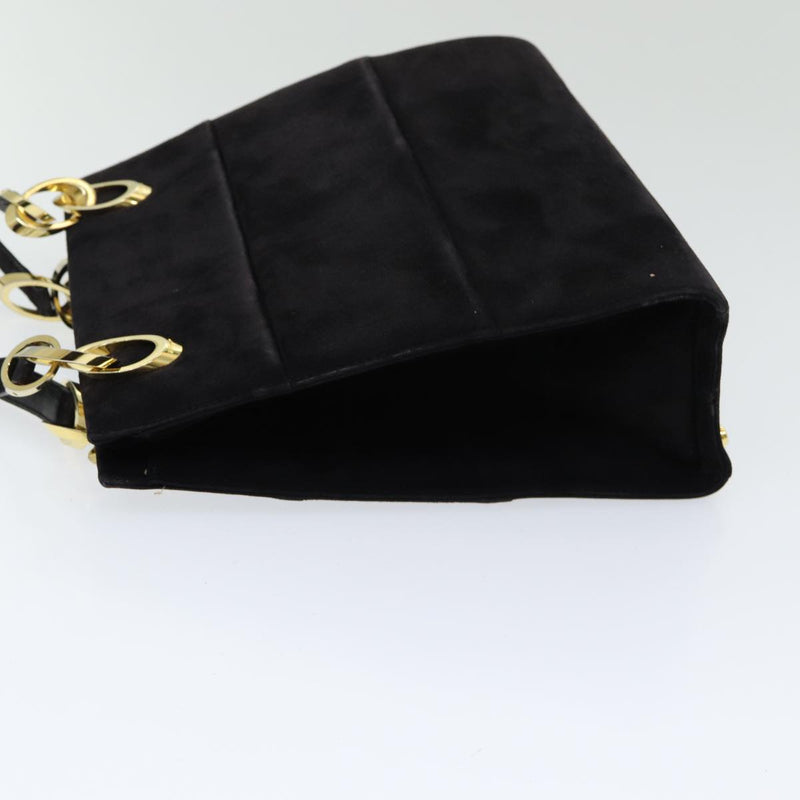 Salvatore Ferragamo Black Suede Shoulder Bag (Pre-Owned)