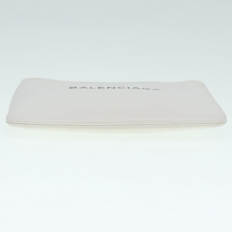 Balenciaga White Leather Clutch Bag (Pre-Owned)