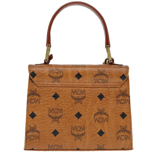 MCM Visetos Brown Canvas Handbag (Pre-Owned)