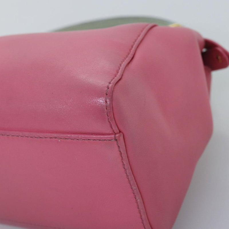 Fendi Peekaboo Pink Leather Handbag (Pre-Owned)