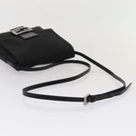 Fendi Zucchino Black Canvas Shoulder Bag (Pre-Owned)