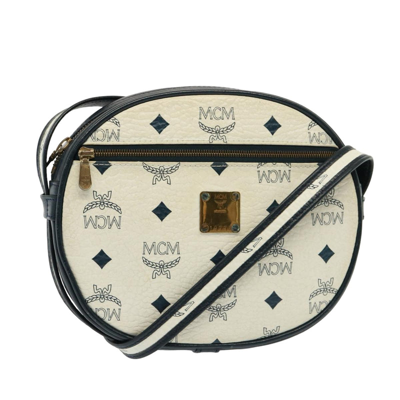 MCM Visetos White Canvas Clutch Bag (Pre-Owned)