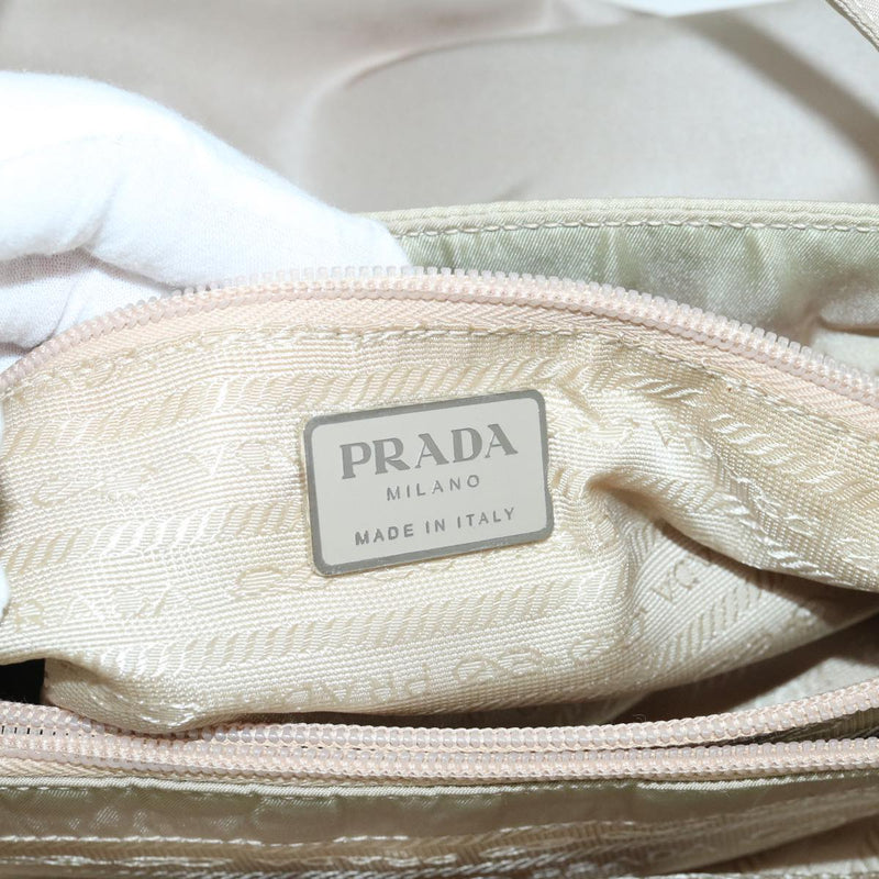 Prada Tessuto Beige Synthetic Handbag (Pre-Owned)