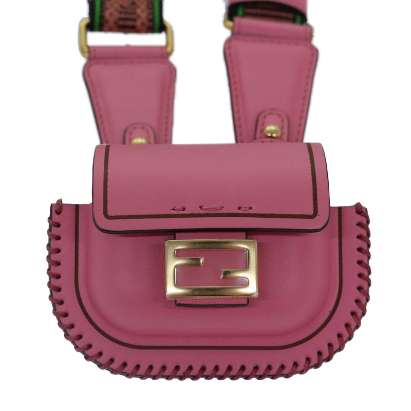 Fendi Baguette Pink Leather Clutch Bag (Pre-Owned)