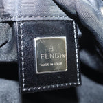 Fendi Roll Bag Black Canvas Handbag (Pre-Owned)