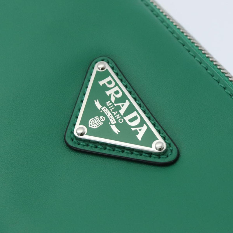 Prada -- Green Leather Clutch Bag (Pre-Owned)