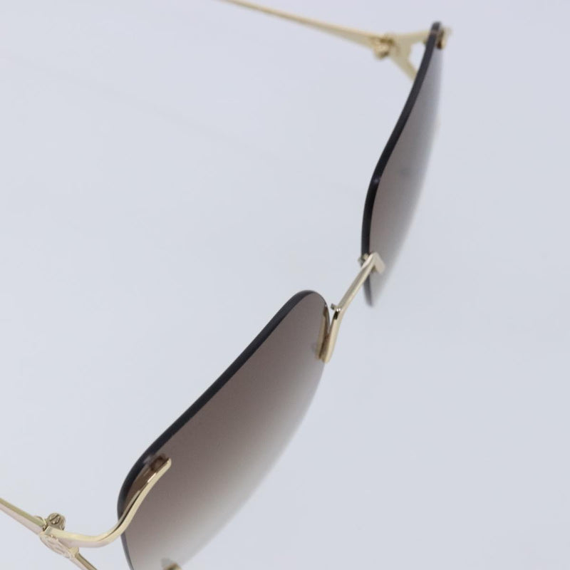 Gucci Sunglasses Brown Metal Glasses  (Pre-Owned)