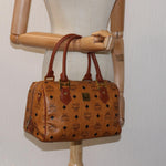 MCM Visetos Brown Canvas Handbag (Pre-Owned)