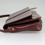 Salvatore Ferragamo Burgundy Leather Shoulder Bag (Pre-Owned)