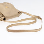 Prada Gold Leather Shoulder Bag (Pre-Owned)