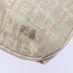 Fendi Zucchino Beige Canvas Shoulder Bag (Pre-Owned)