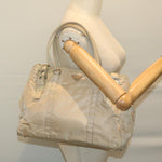 Prada Tessuto Beige Synthetic Tote Bag (Pre-Owned)