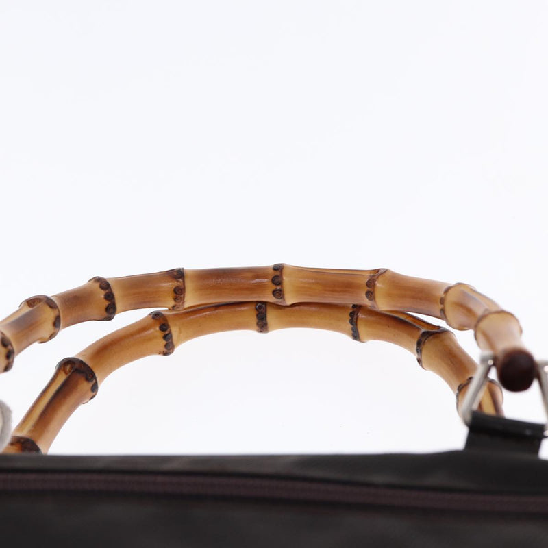 Gucci Bamboo Brown Canvas Handbag (Pre-Owned)