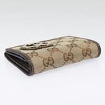 Gucci Gg Marmont Beige Canvas Wallet  (Pre-Owned)