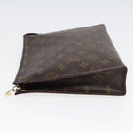 Louis Vuitton Poche Toilette Brown Canvas Clutch Bag (Pre-Owned)