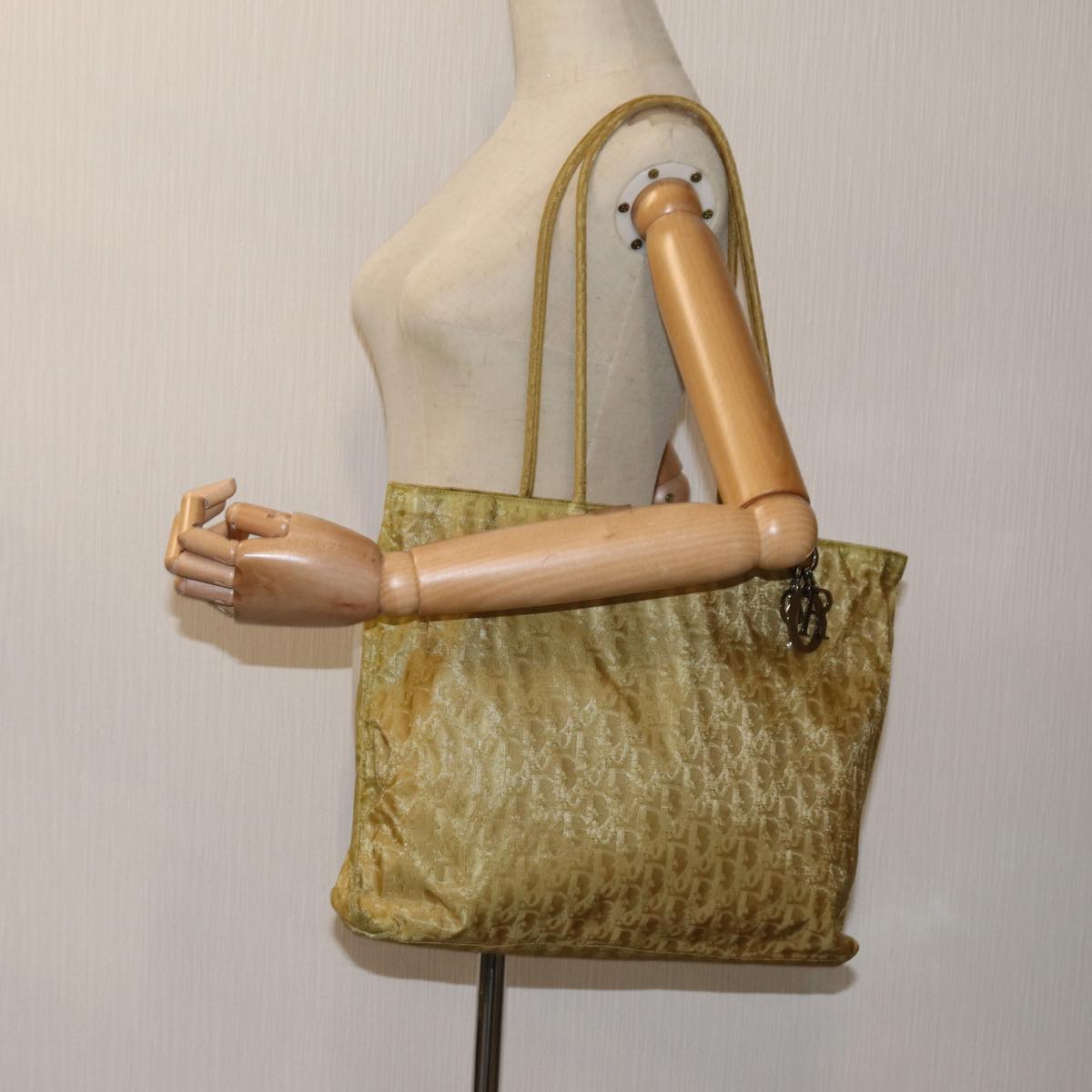 Dior Trotter Yellow Canvas Tote Bag (Pre-Owned)