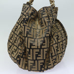 Fendi Zucca Gold Canvas Handbag (Pre-Owned)