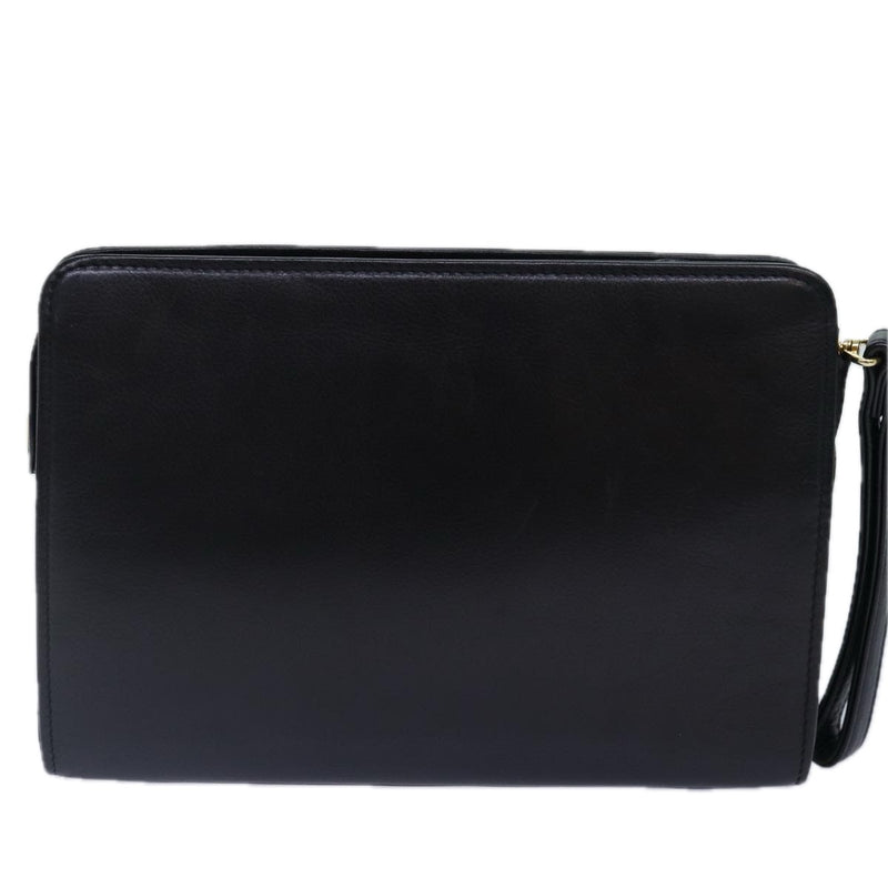 Balenciaga Bb Black Leather Clutch Bag (Pre-Owned)