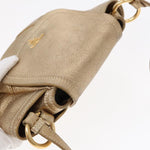 Prada Gold Leather Shoulder Bag (Pre-Owned)