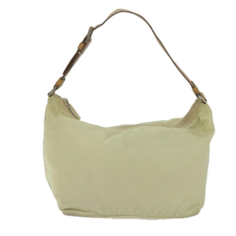 Prada Tessuto Beige Synthetic Shoulder Bag (Pre-Owned)