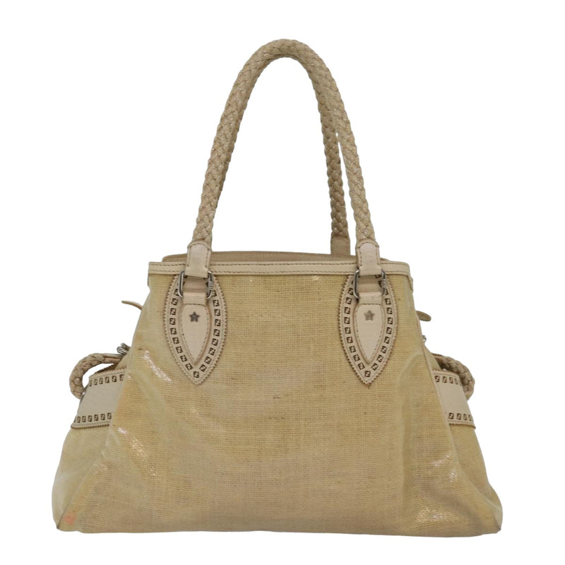 Fendi Beige Vinyl Handbag (Pre-Owned)