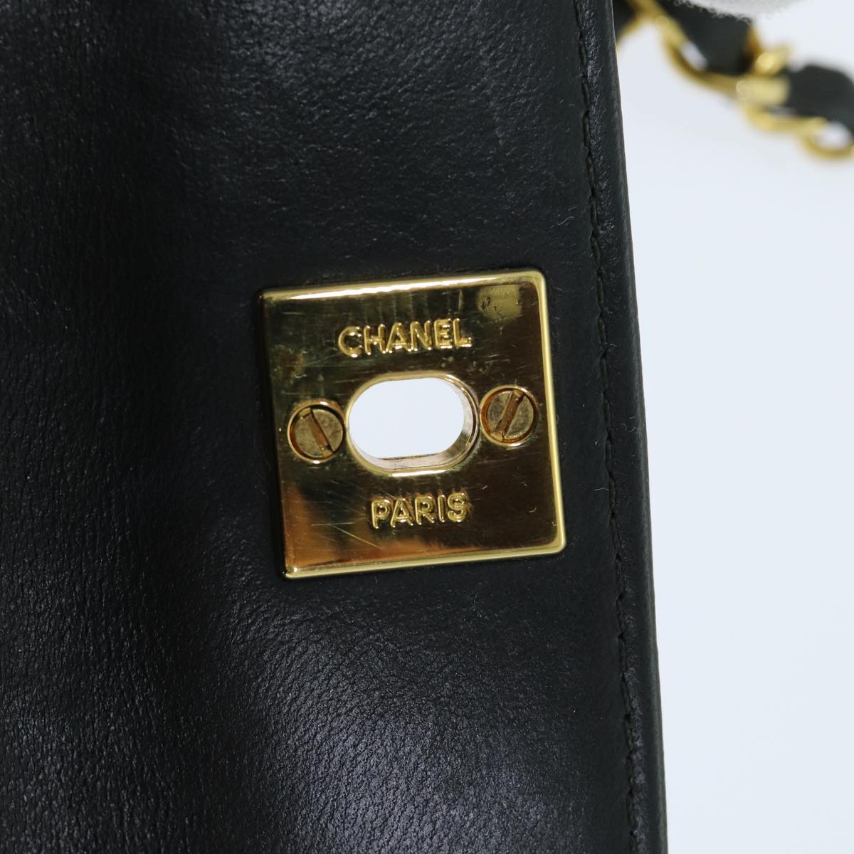 Chanel Timeless Black Leather Shoulder Bag (Pre-Owned)