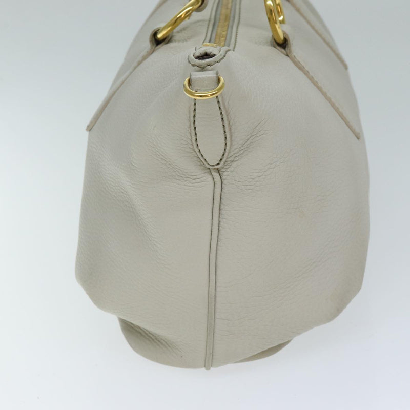 Miu Miu Vitello Beige Leather Handbag (Pre-Owned)