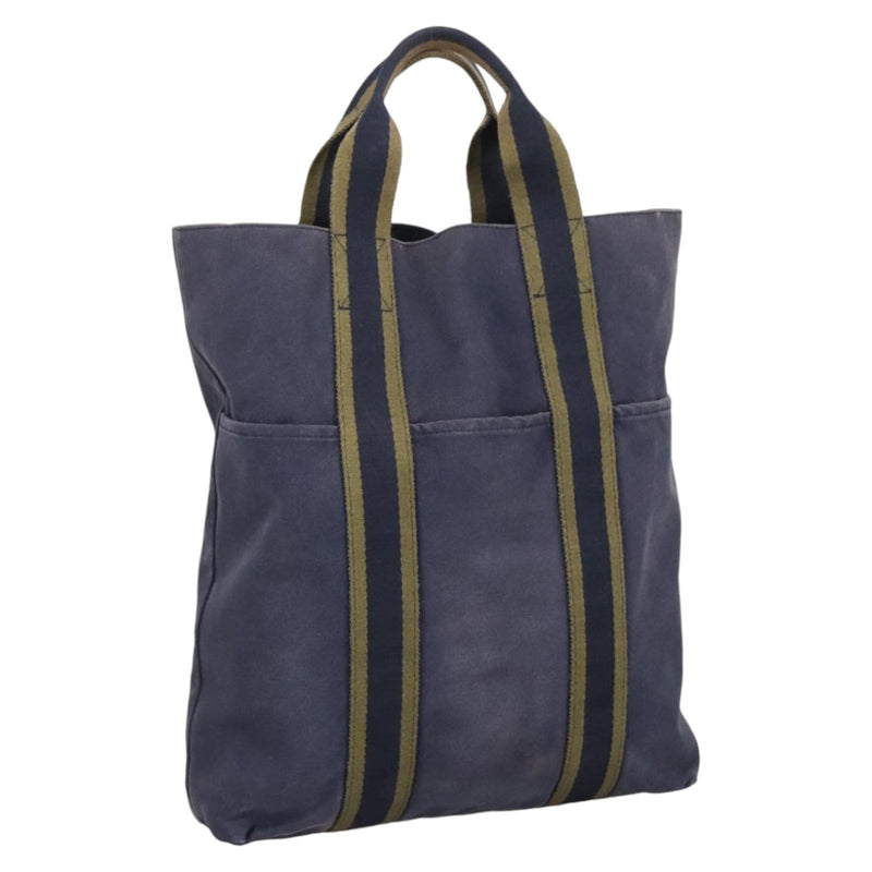 Hermès Fourre Tout Navy Canvas Tote Bag (Pre-Owned)