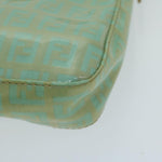 Fendi Zucchino Blue Canvas Handbag (Pre-Owned)