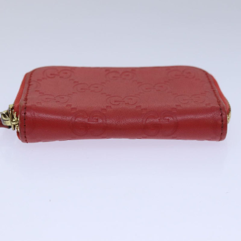 Gucci Gg Supreme Red Leather Wallet  (Pre-Owned)