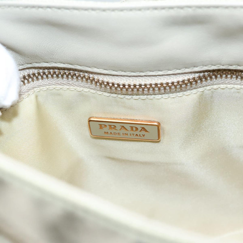 Prada Tessuto White Synthetic Shoulder Bag (Pre-Owned)