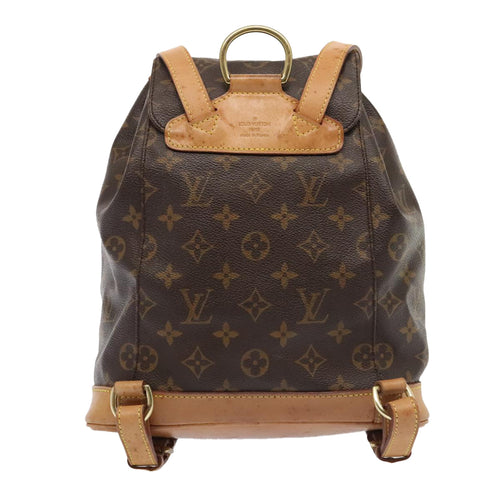 Louis Vuitton Montsouris Brown Canvas Backpack Bag (Pre-Owned)