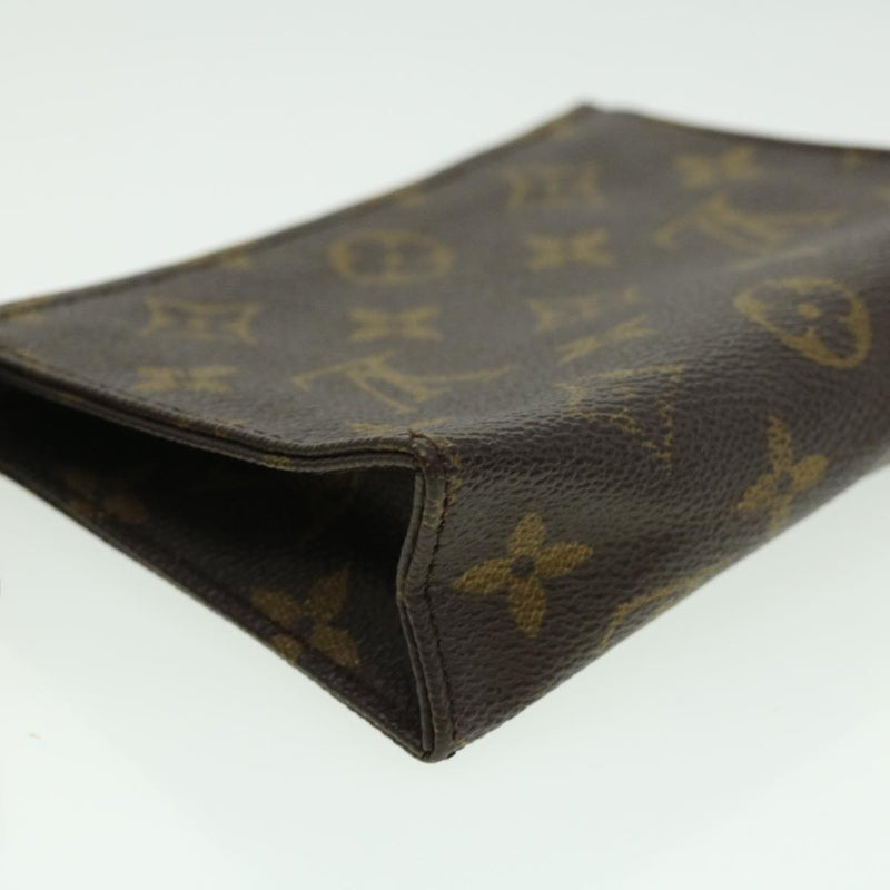 Louis Vuitton Poche Toilette Brown Canvas Clutch Bag (Pre-Owned)