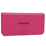 Balenciaga Cash Pink Leather Wallet  (Pre-Owned)