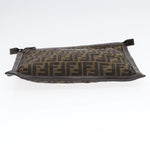 Fendi Zucca Brown Canvas Clutch Bag (Pre-Owned)