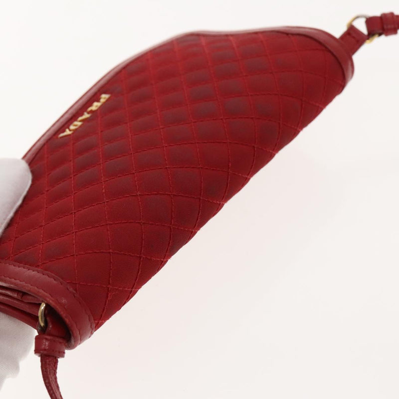 Prada Tessuto Red Synthetic Shoulder Bag (Pre-Owned)