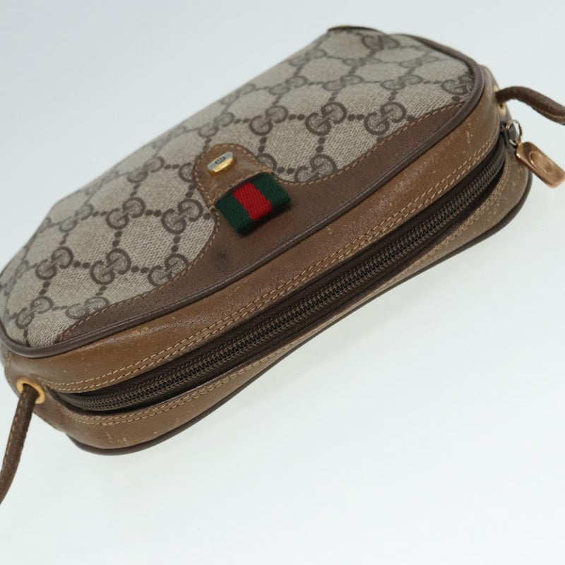 Gucci Gg Supreme Beige Canvas Shoulder Bag (Pre-Owned)